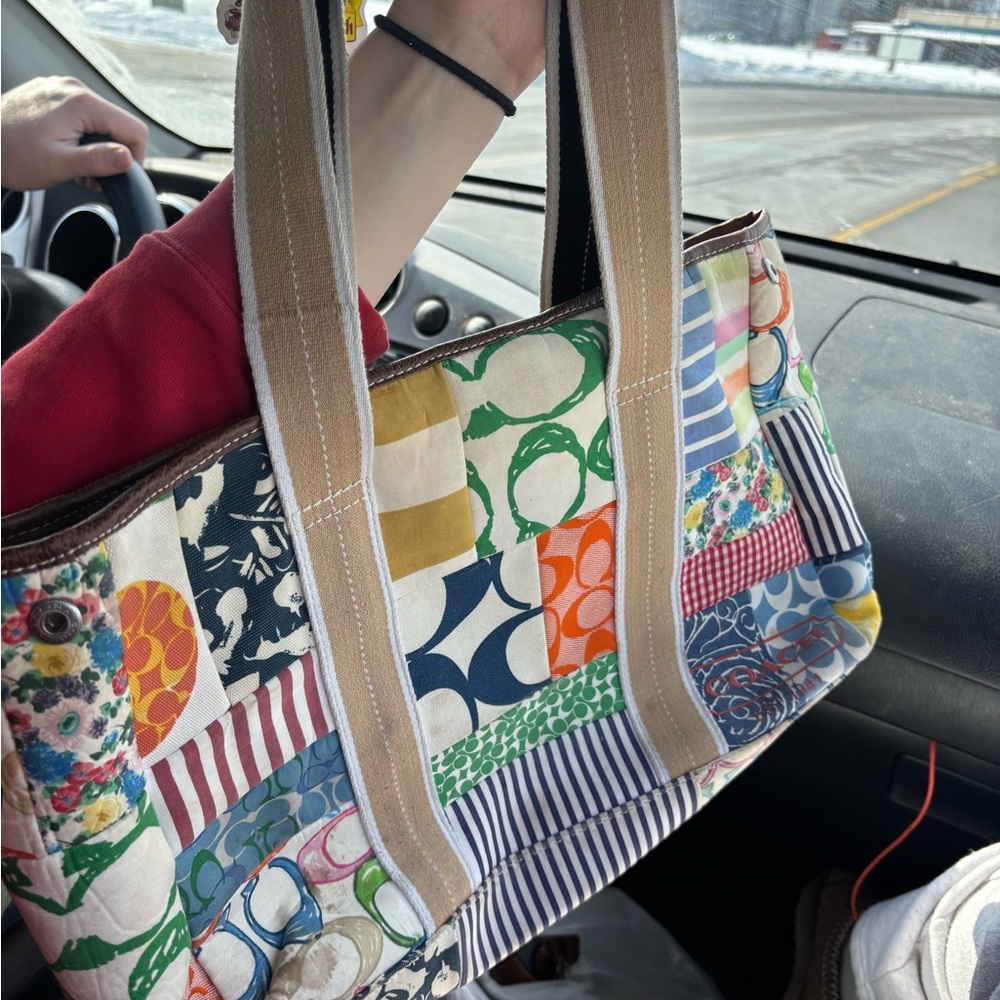 Coach Multicolor Patchwork Tote - image 3